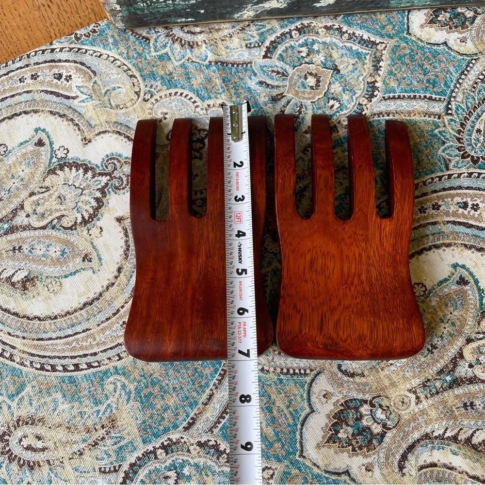Vintage Wooden Salad Tongs